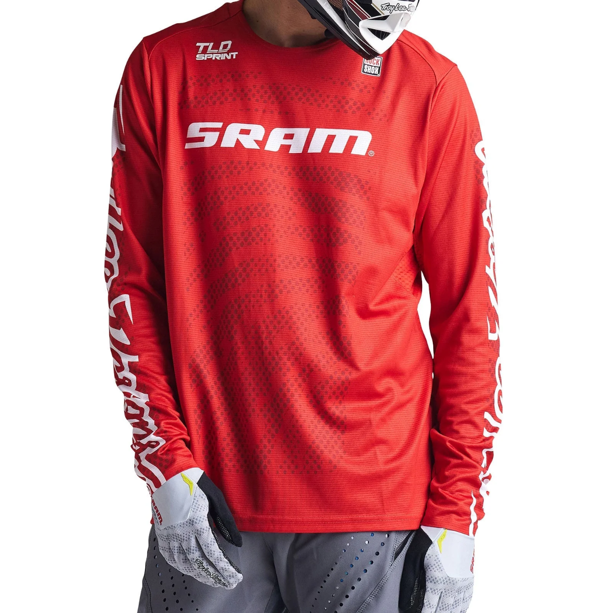 Maillot TROY LEE DESIGNS SPRINT SRAM  Manches Longues Rouge