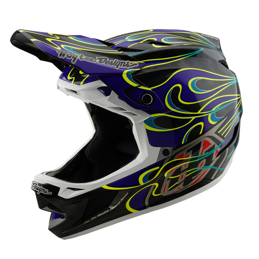 Casque VTT TROY LEE DESIGNS D4 CARBON MIPS Drip Noir/Violet