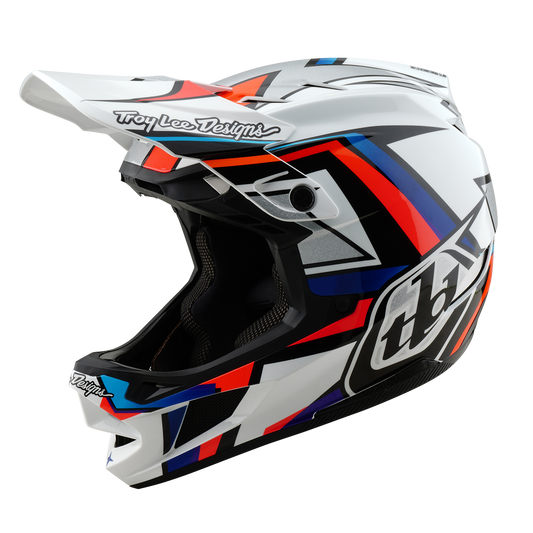 Casque VTT TROY LEE DESIGNS D4 COMPOSITE FRAMES Blanc/Gris
