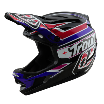 Casque VTT TROY LEE DESIGNS D4 POLYACRYLITE MIPS LINEAR Noir