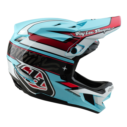 Casque VTT TROY LEE DESIGNS D4 POLYACRYLITE MIPS LINEAR Bleu
