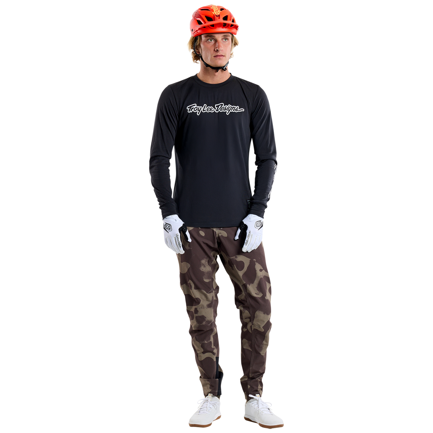 Maillot TROY LEE DESIGNS SKYLINE RIDE TEE SIGNATURE Manches Longues Noir 2025