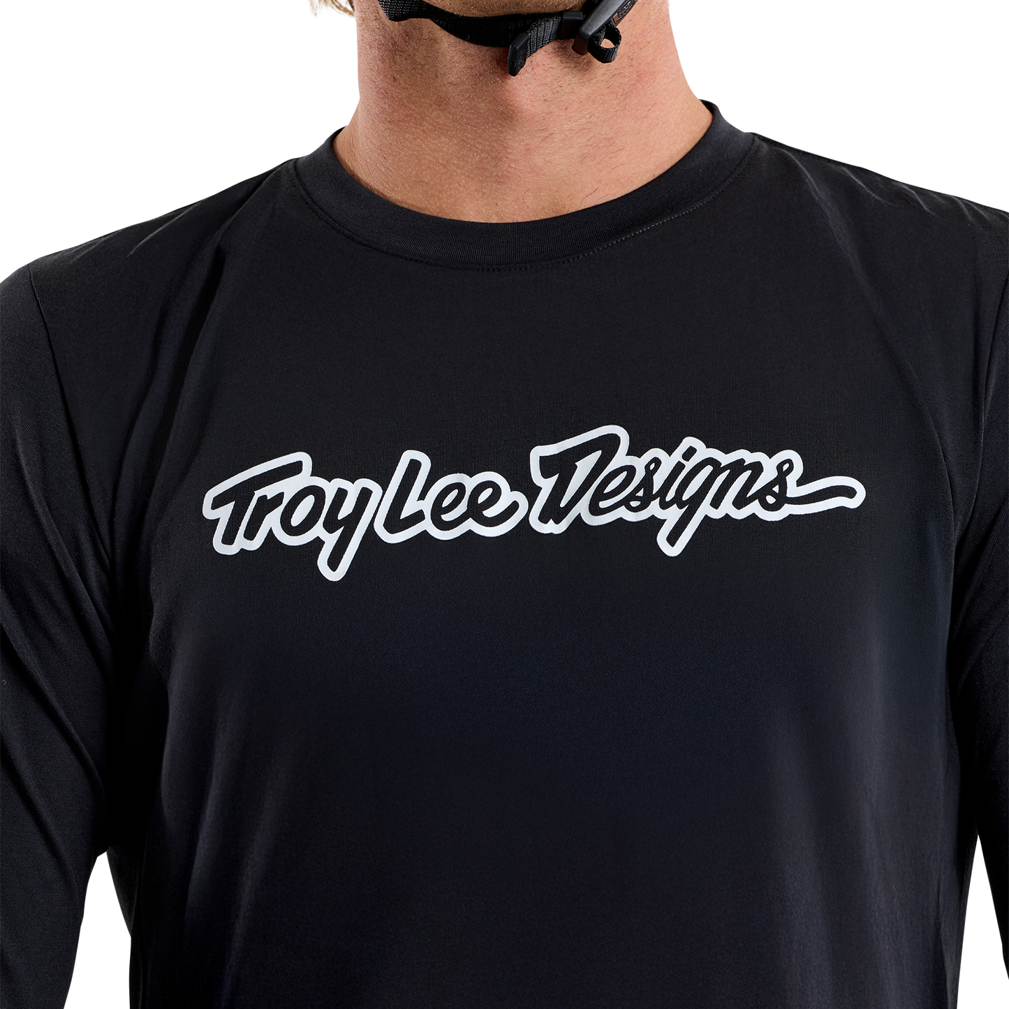 Maillot TROY LEE DESIGNS SKYLINE RIDE TEE SIGNATURE Manches Longues Noir 2025