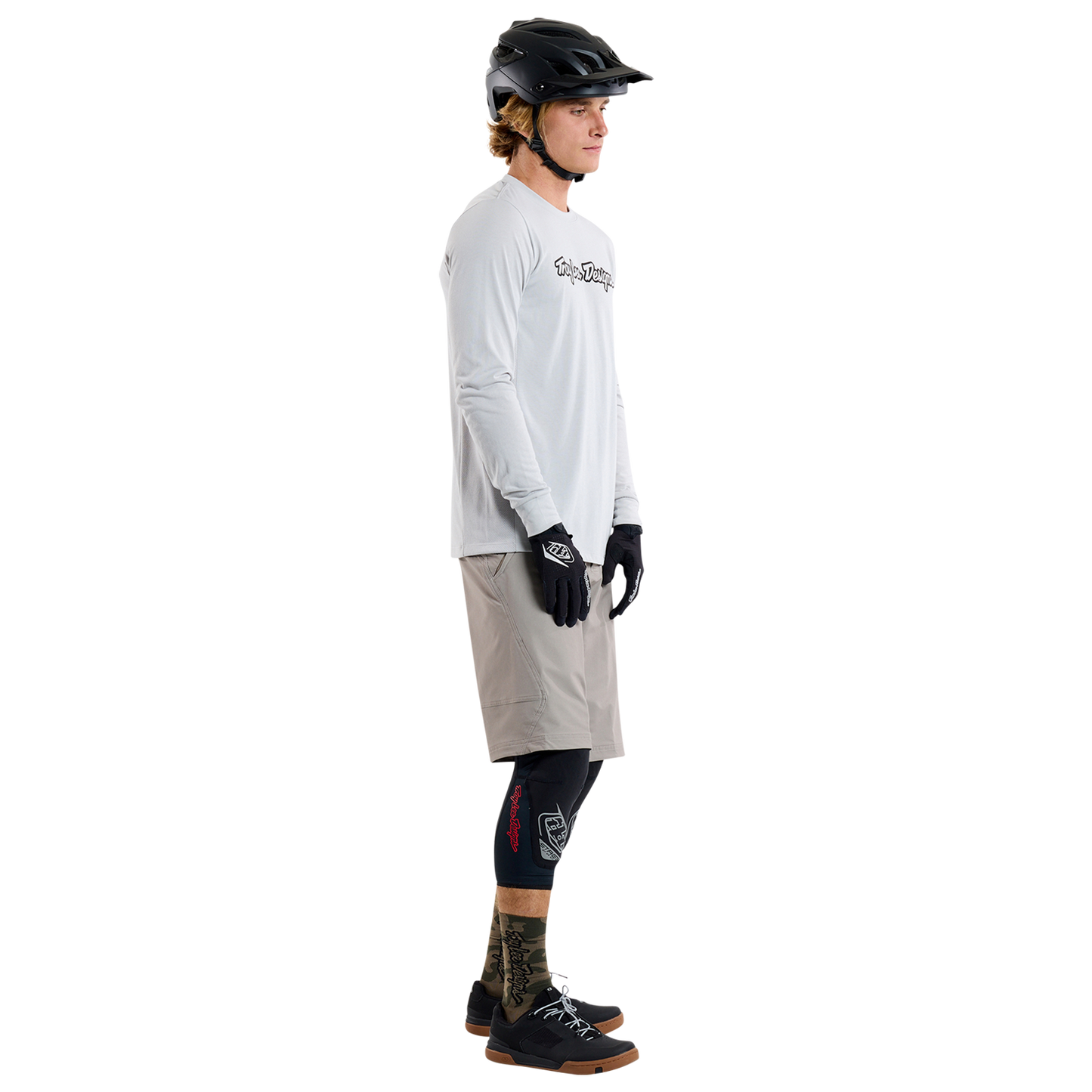 Maillot TROY LEE DESIGNS SKYLINE RIDE TEE SIGNATURE Manches Longues Gris 2025