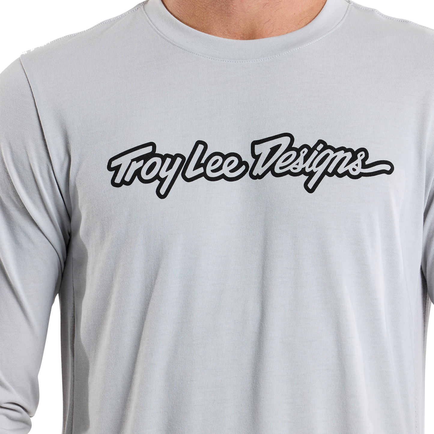 Maillot TROY LEE DESIGNS SKYLINE RIDE TEE SIGNATURE Manches Longues Gris 2025
