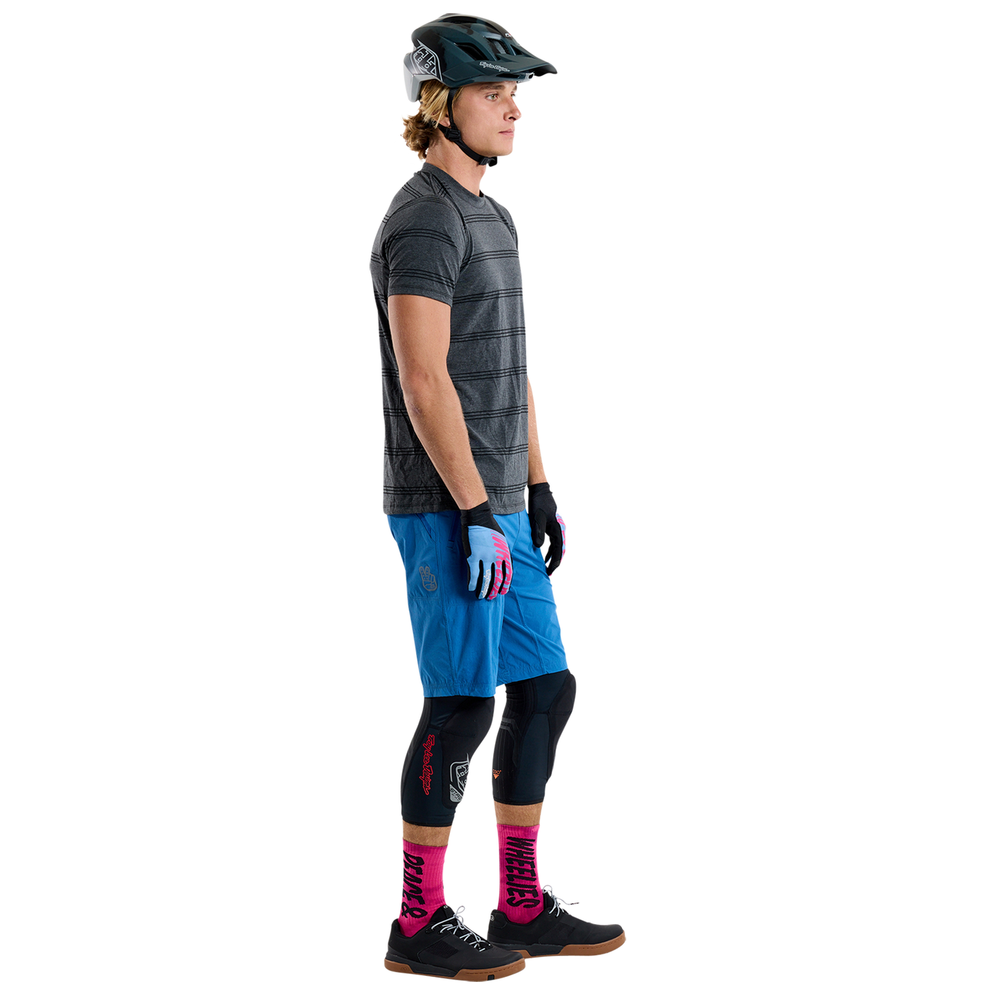 Maillot TROY LEE DESIGNS SKYLINE RIDE TEE WASH OUT Manches Courtes Gris 2025