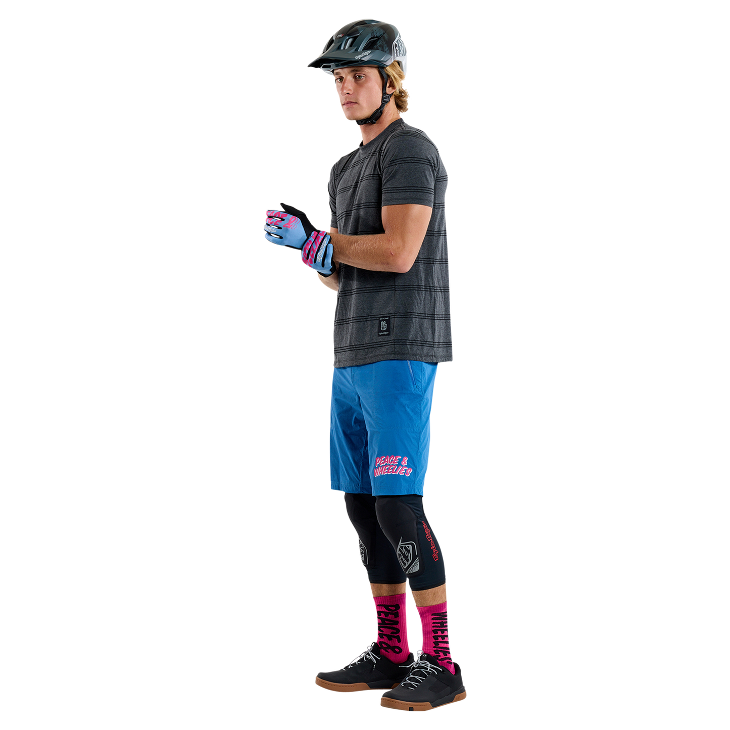 Maillot TROY LEE DESIGNS SKYLINE RIDE TEE WASH OUT Manches Courtes Gris 2025