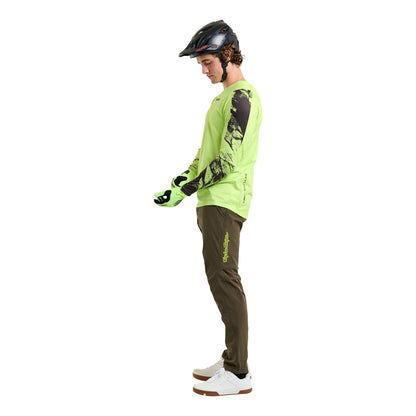 Maillot TROY LEE DESIGNS SKYLINE CHILL ROCKSLIDE Manches Longues Jaune