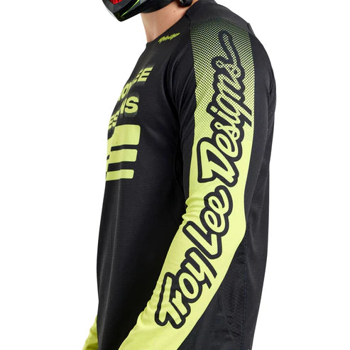 Maillot TROY LEE DESIGNS SPRINT Manches Longues Noir/Jaune