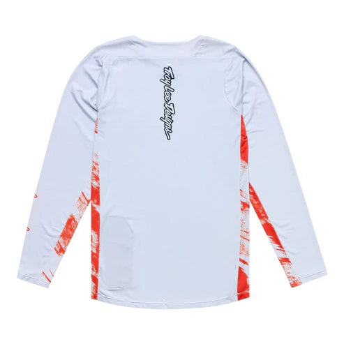 Maillot TROY LEE DESIGNS SKYLINE Manches Longues Blanc/Rouge