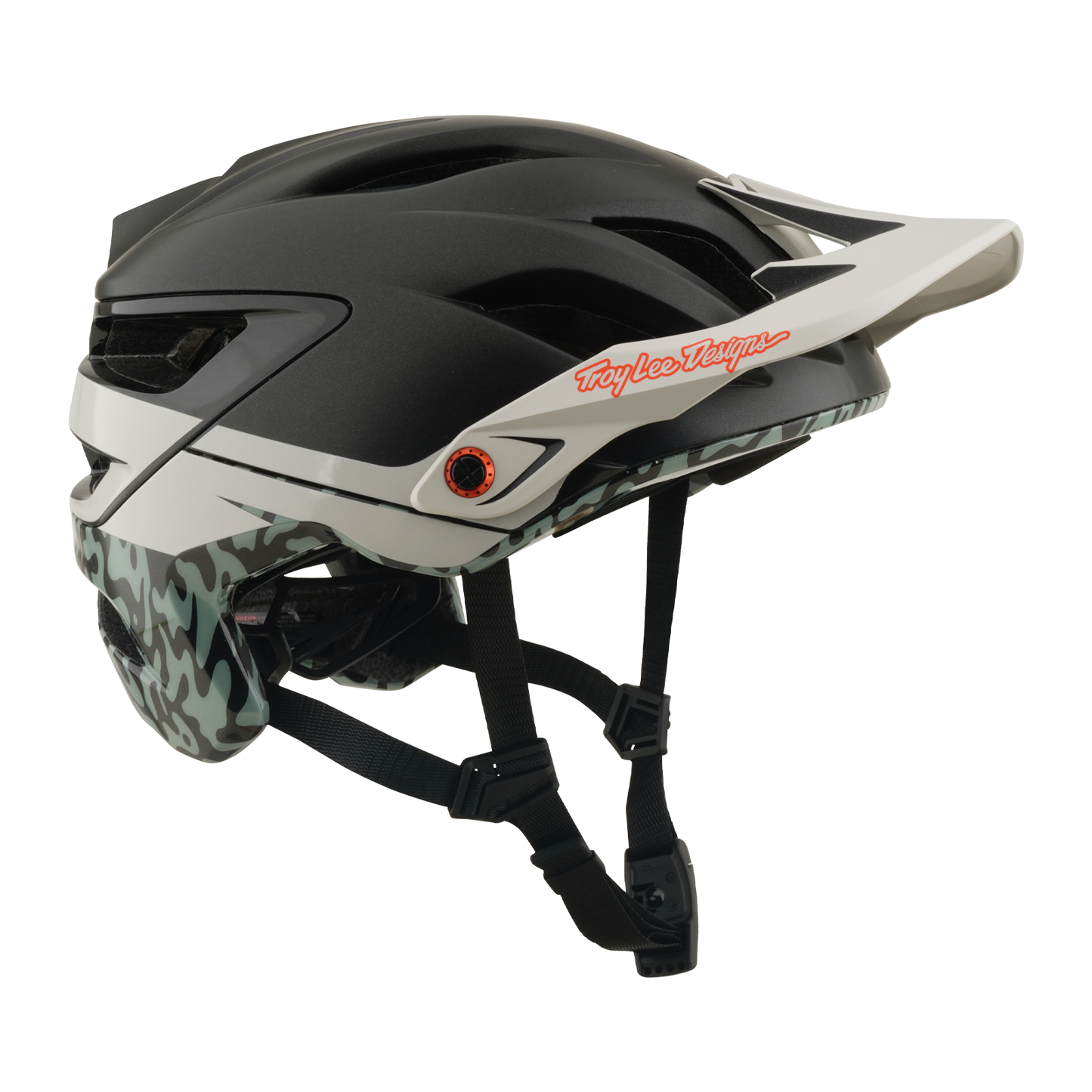 Casque VTT TROY LEE DESIGNS A3 MIPS HALO PUMICE Charcoal/Blanc
