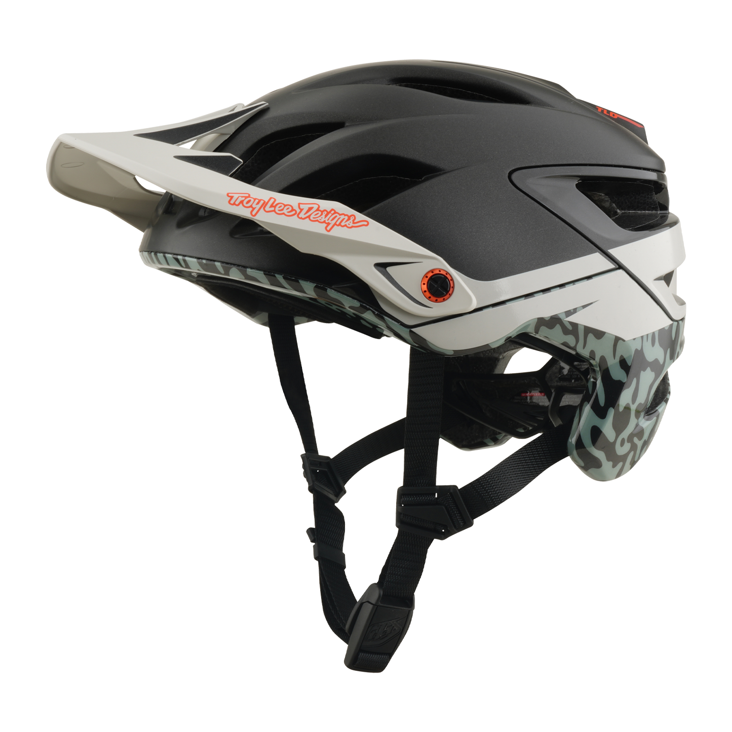 Casque VTT TROY LEE DESIGNS A3 MIPS HALO PUMICE Charcoal/Blanc