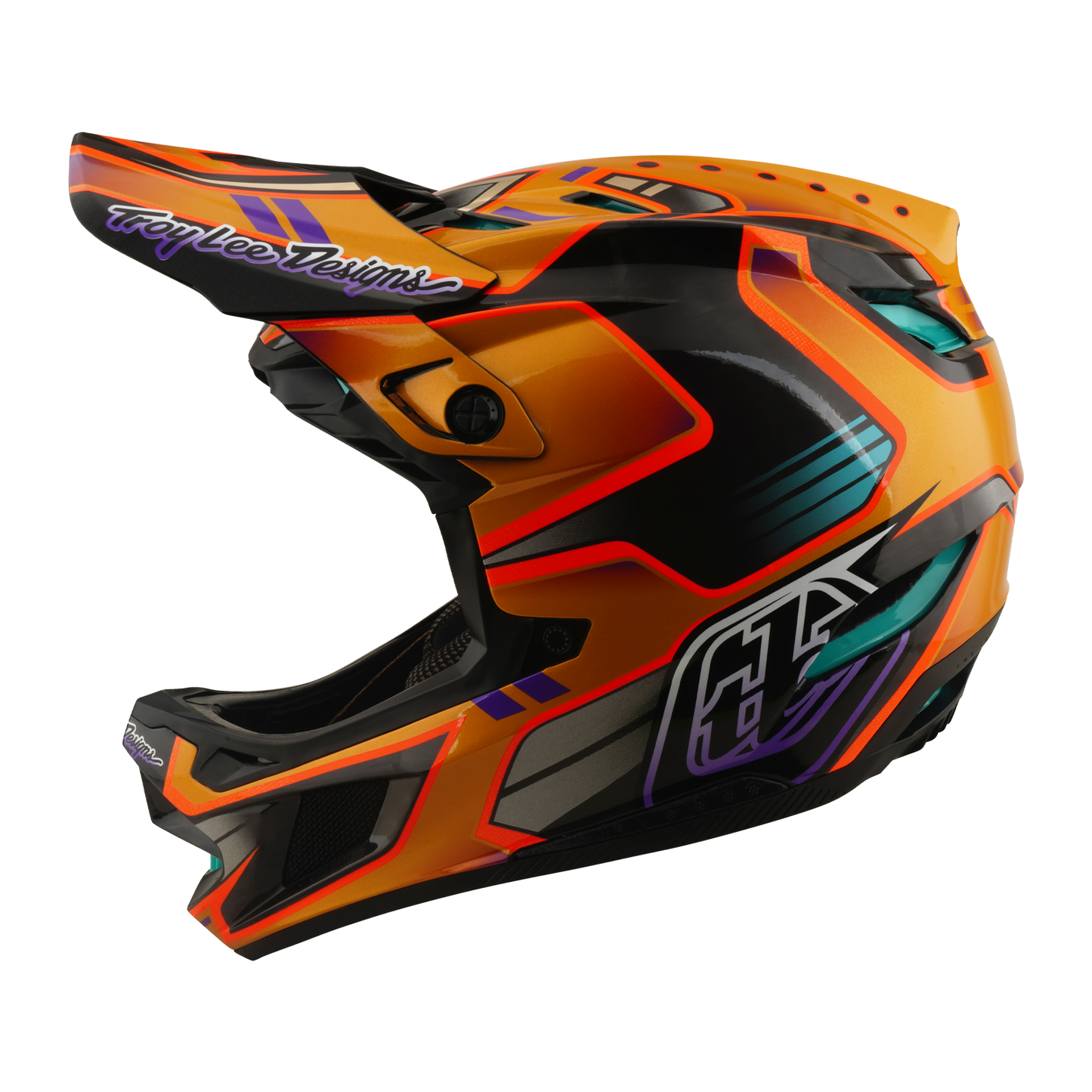Casque VTT TROY LEE DESIGNS D4 CARBON MIPS Crest Gold