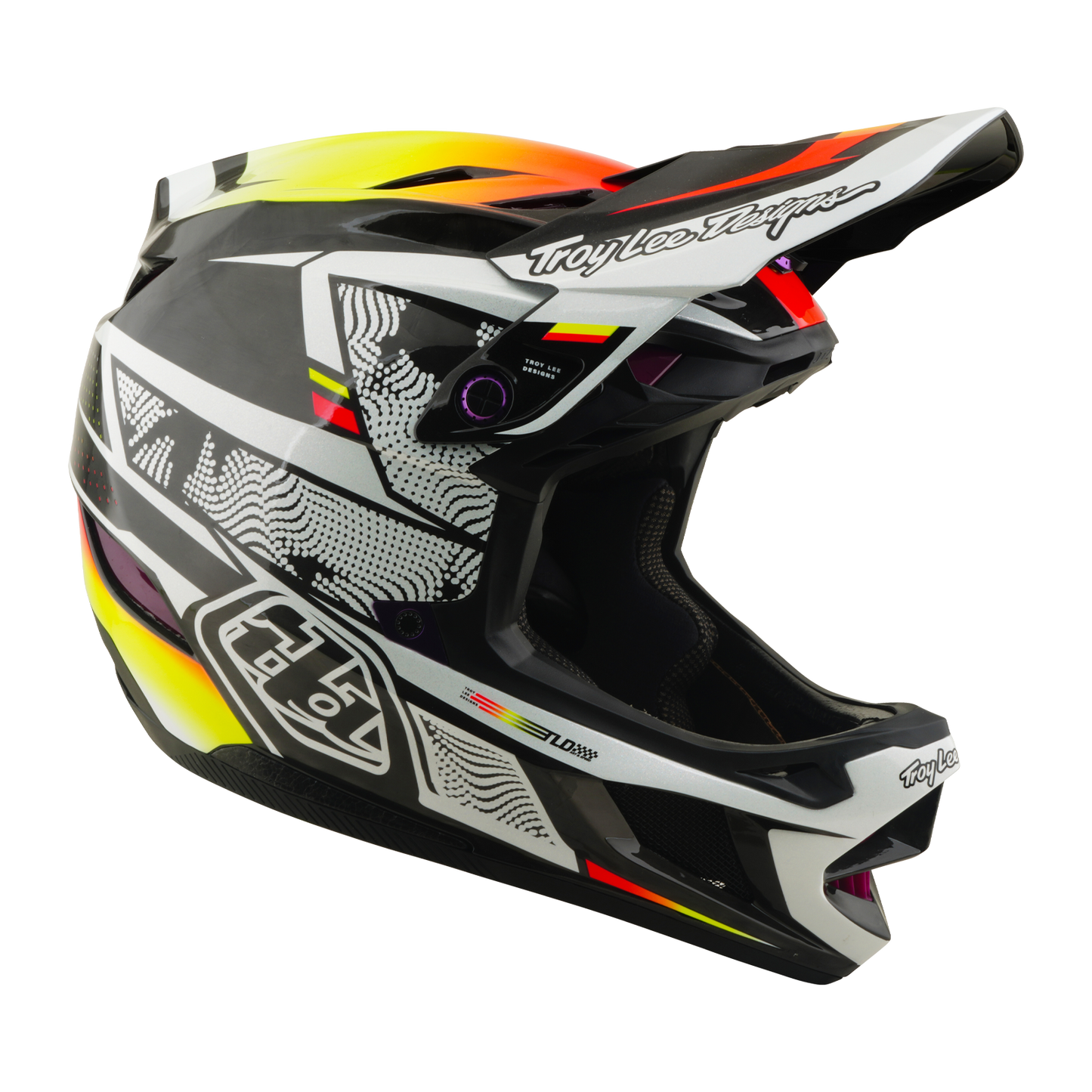 Casque VTT TROY LEE DESIGNS D4 CARBON MIPS Lined Up Noir/Jaune