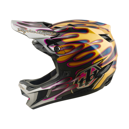 Casque VTT TROY LEE DESIGNS D4 CARBON MIPS Overspray Gold/Noir
