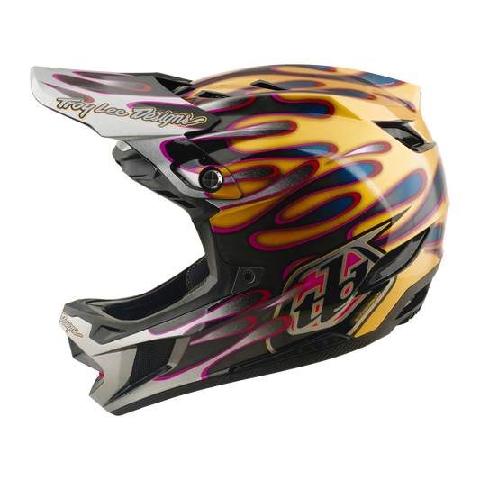 Casque VTT TROY LEE DESIGNS D4 CARBON MIPS Overspray Gold/Noir