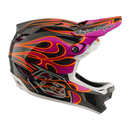 Casque VTT TROY LEE DESIGNS D4 CARBON MIPS Torched Carbon/Magenta