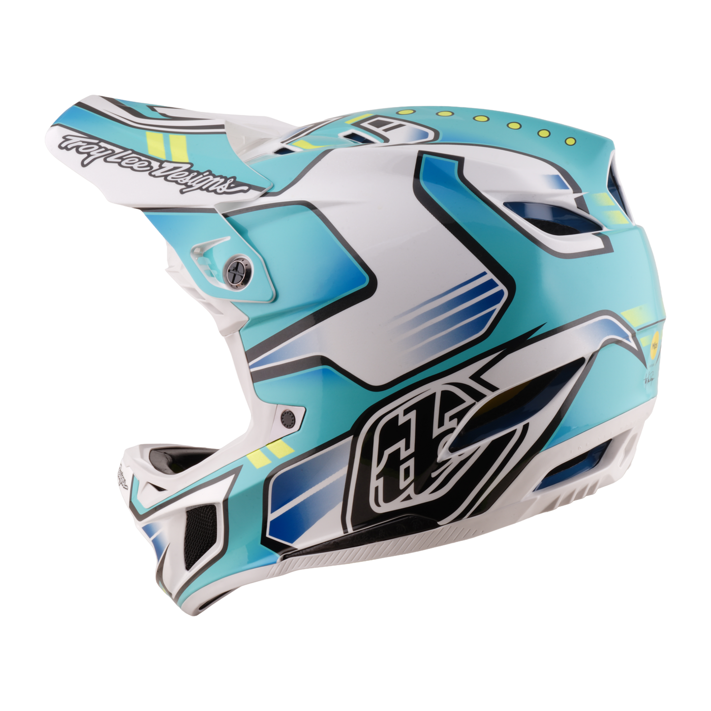 Casque VTT TROY LEE DESIGNS D4 COMPOSITE MIPS CREST REAL Vert