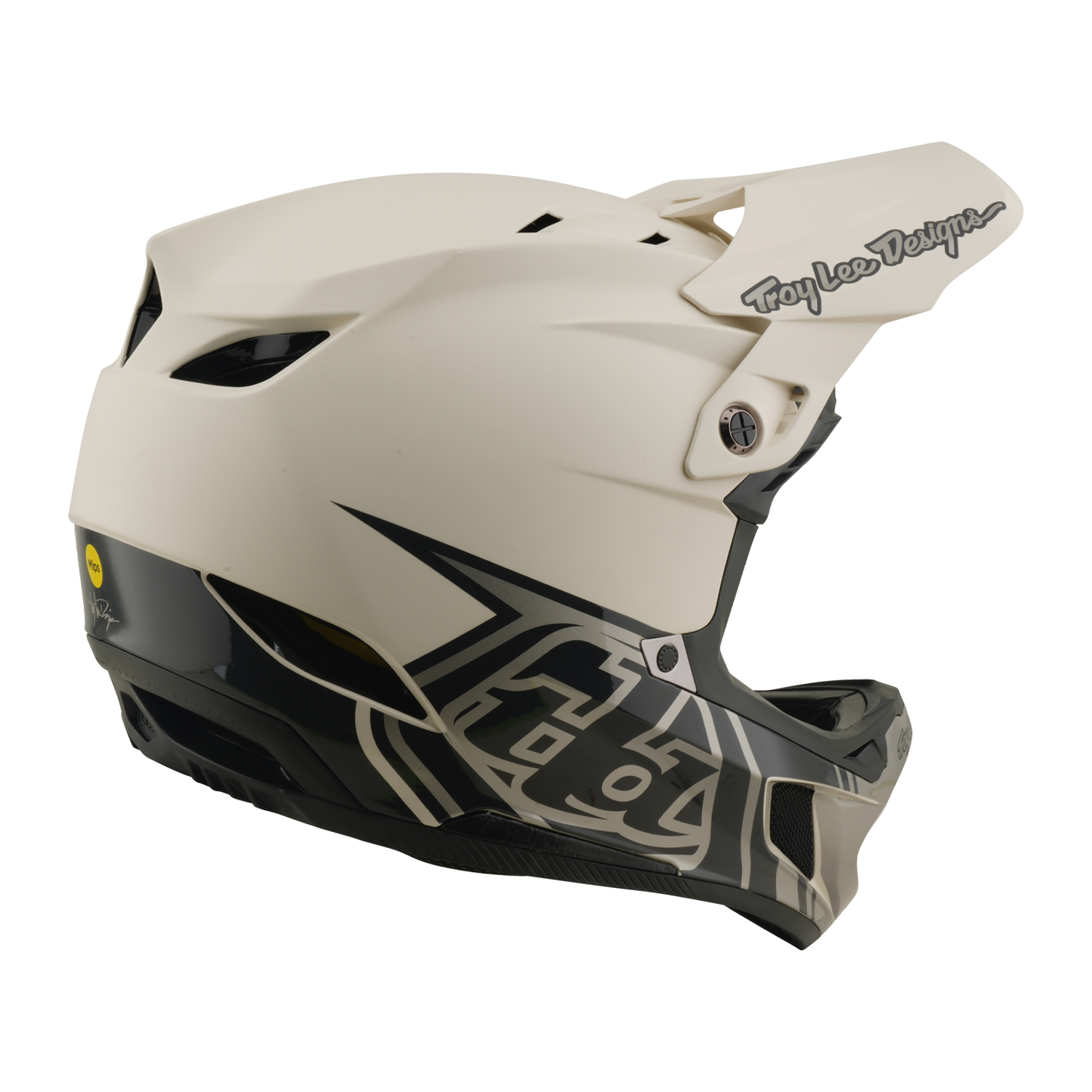 Casque VTT TROY LEE DESIGNS D4 COMPOSITE MIPS STEALTH PUMICE Blanc