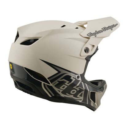 Casque VTT TROY LEE DESIGNS D4 COMPOSITE MIPS STEALTH PUMICE Blanc
