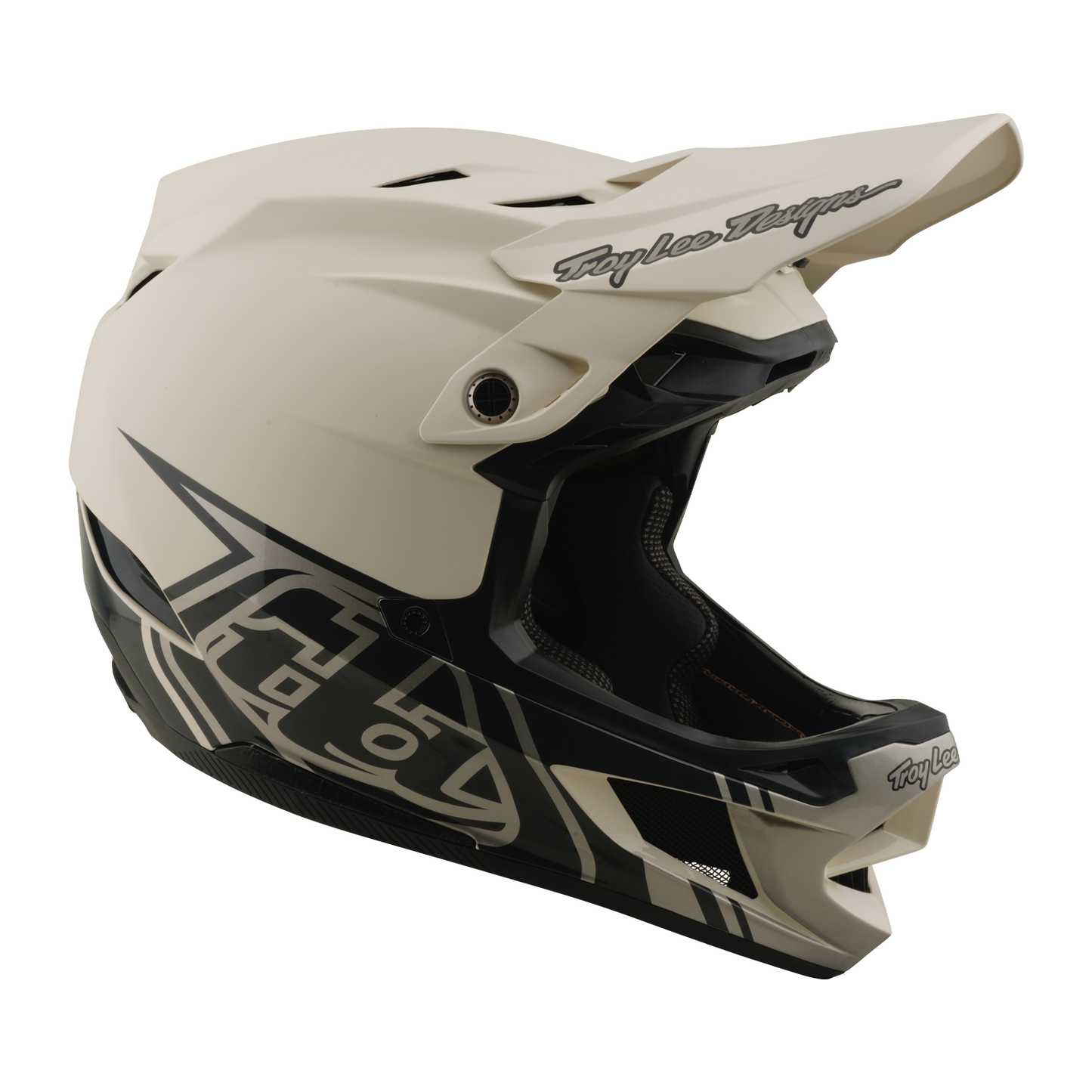 Casque VTT TROY LEE DESIGNS D4 COMPOSITE MIPS STEALTH PUMICE Blanc