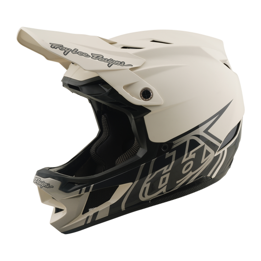 Casque VTT TROY LEE DESIGNS D4 COMPOSITE MIPS STEALTH PUMICE Blanc