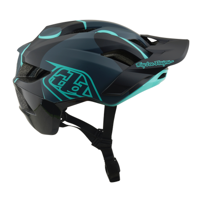 Casque VTT TROY LEE DESIGNS FLOWLINE SE MIPS BADGE Carbon/Bleu
