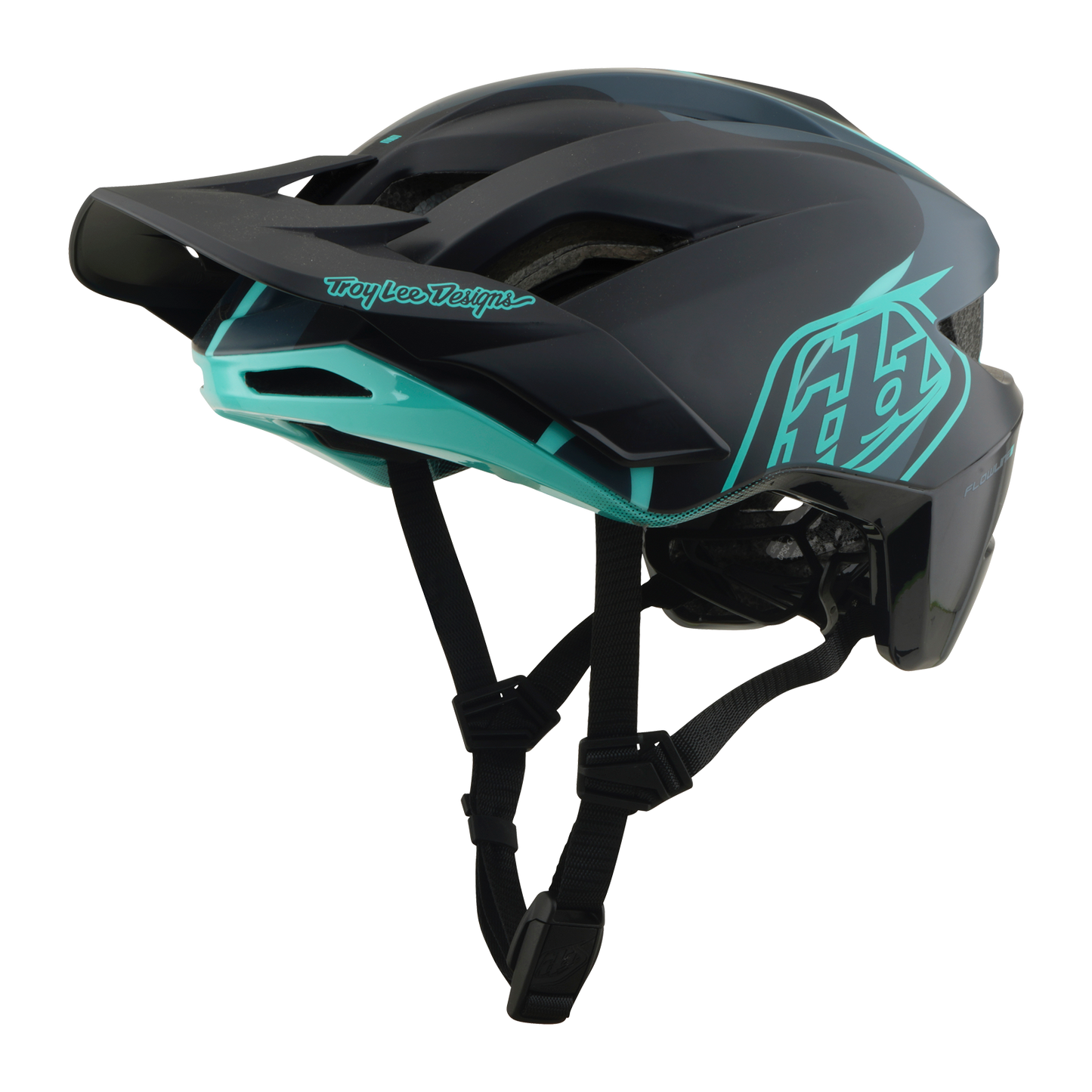 Casque VTT TROY LEE DESIGNS FLOWLINE SE MIPS BADGE Carbon/Bleu