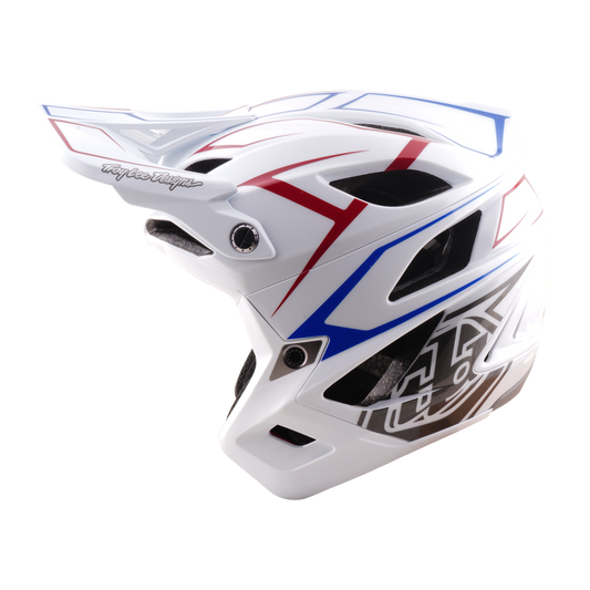 Casque VTT TROY LEE DESIGNS STAGE STUNT PINSTRIPE Blanc