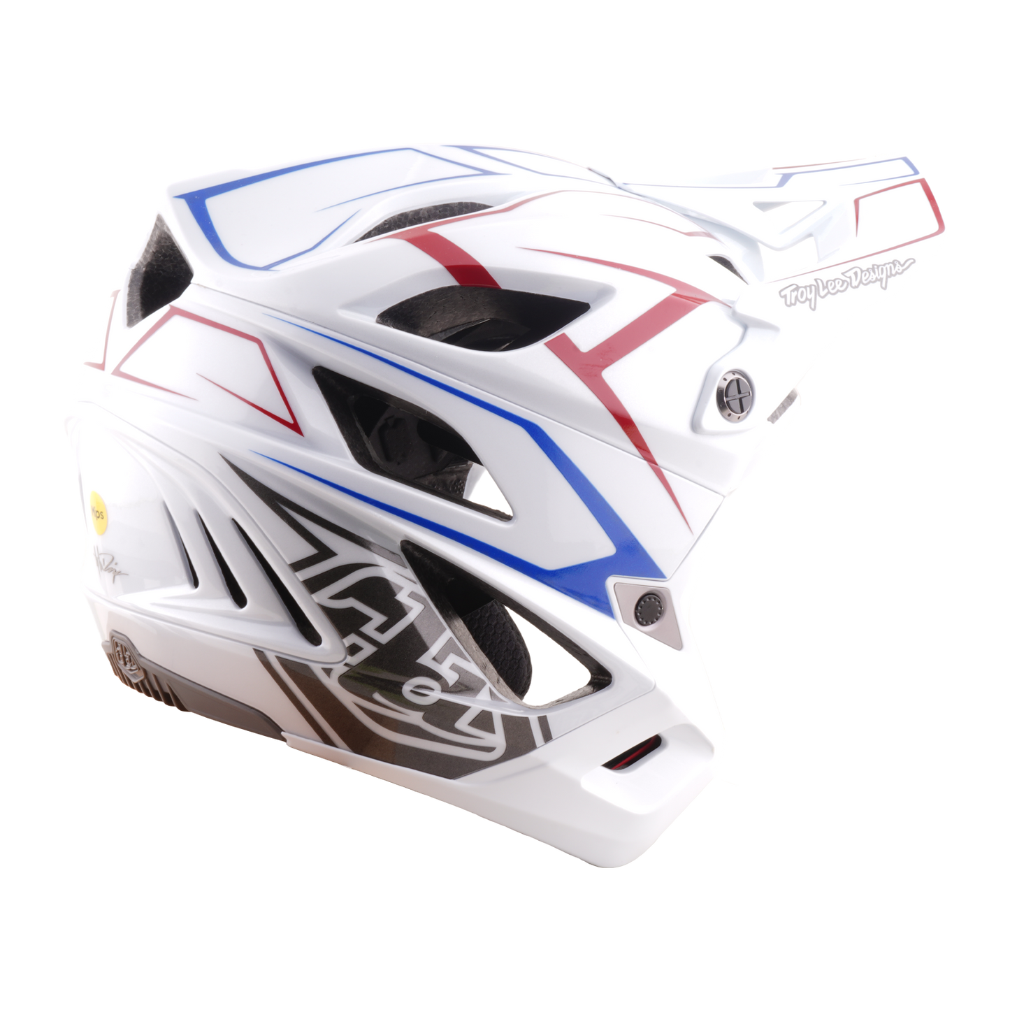 Casque VTT TROY LEE DESIGNS STAGE STUNT PINSTRIPE Blanc