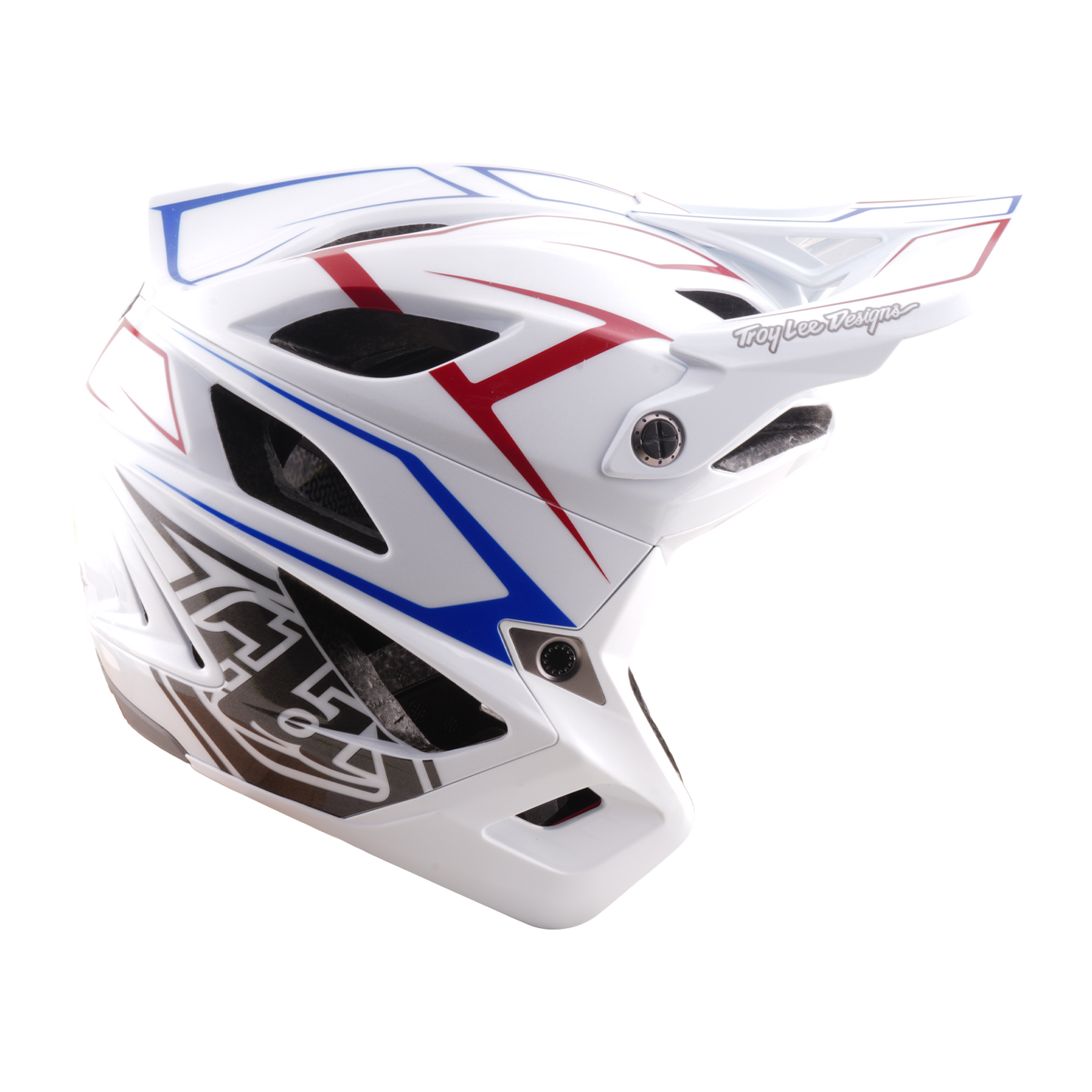 Casque VTT TROY LEE DESIGNS STAGE STUNT PINSTRIPE Blanc