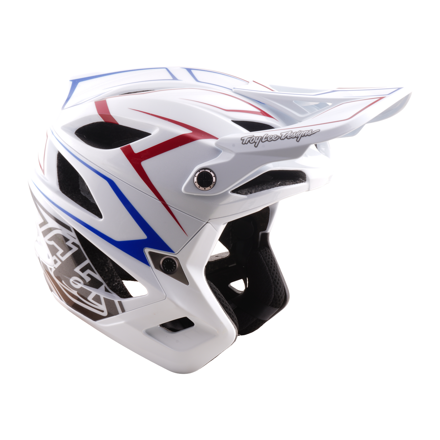 Casque VTT TROY LEE DESIGNS STAGE STUNT PINSTRIPE Blanc