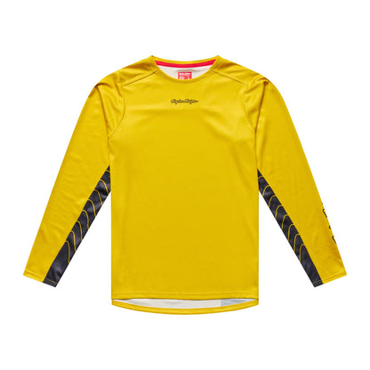 Maillot TROY LEE DESIGNS SKYLINE CHILL SWITCHBACK Manches Longues Jaune Acid