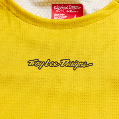 Maillot TROY LEE DESIGNS SKYLINE CHILL SWITCHBACK Manches Longues Jaune Acid
