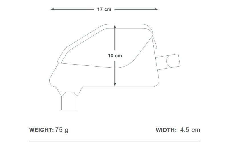 Sacoche de Cadre APIDURA RACING TOP TUBE PACK 0.5 L Noir