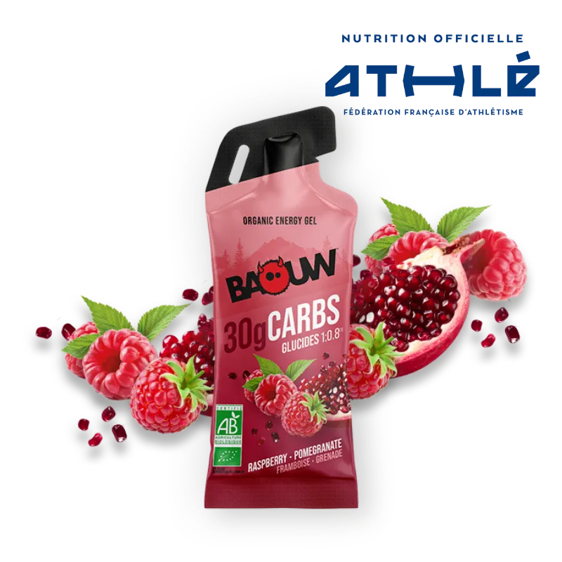 Gel Énergétique BAOUW Framboise/Grenade (44g)