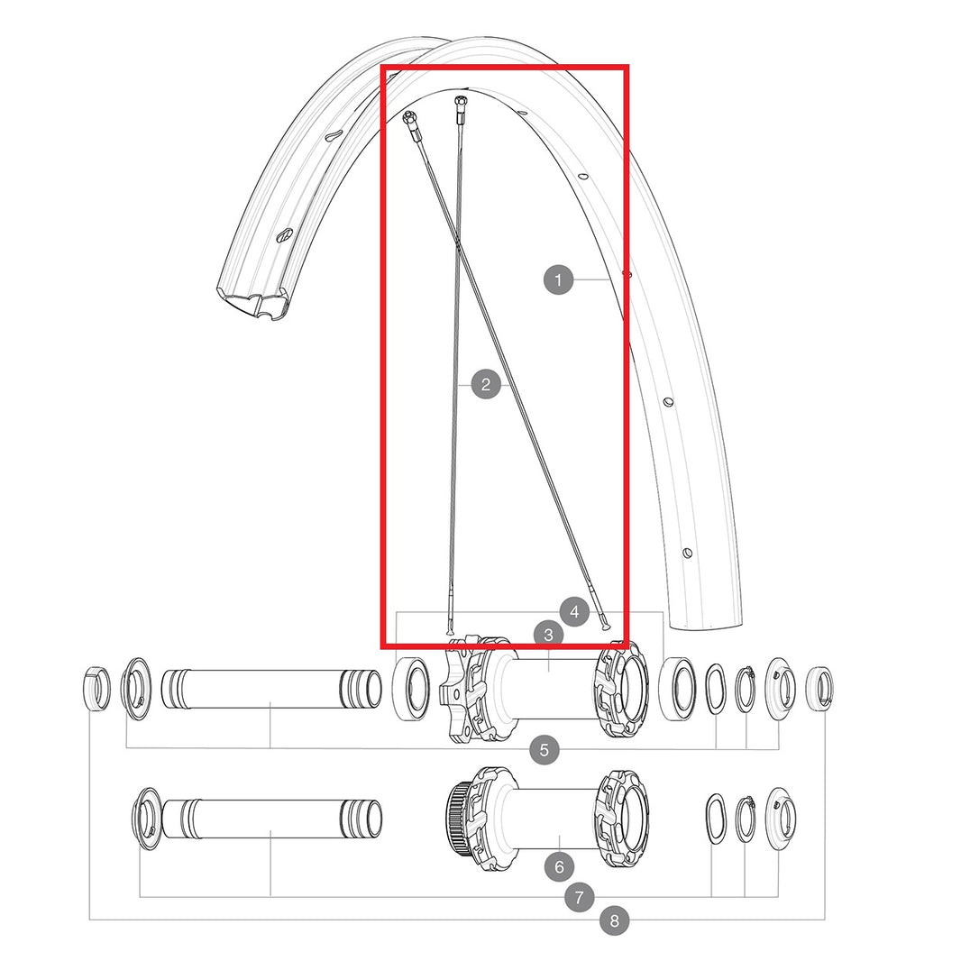 Kit 12 Rayons Av/Ar MAVIC CROSSMAX ELITE CARBON 27.5'' Rond 271mm Écrou Acier main image 1