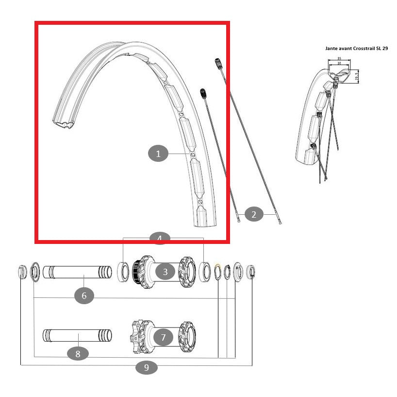Kit Jantes Av/Ar MAVIC E-CROSSTRAIL SL 29''