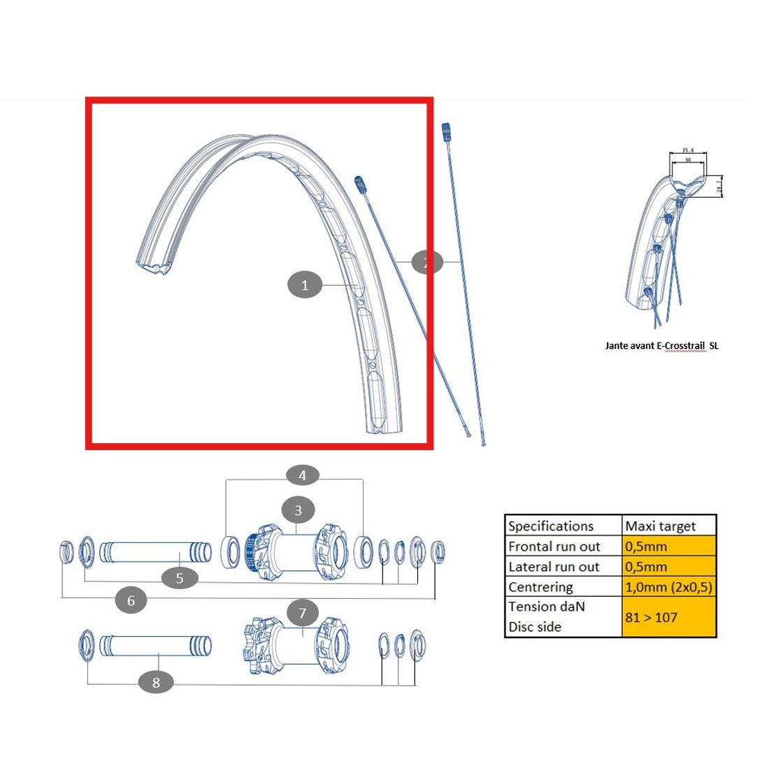 Kit Jantes Av/Ar MAVIC E-CROSSTRAIL SL 27.5''