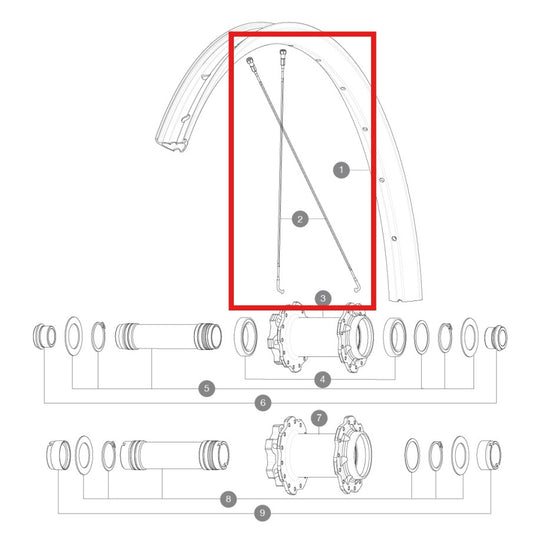 Kit 14 Rayons Av/Ar MAVIC J BENT 298mm pour DEEMAX DH 29'' 298mm Écrou Acier