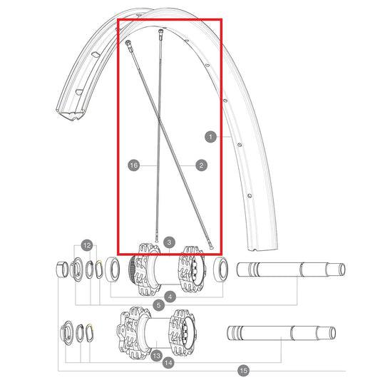 Kit 14 Rayons Ar MAVIC E-DEEMAX 29" 305mm