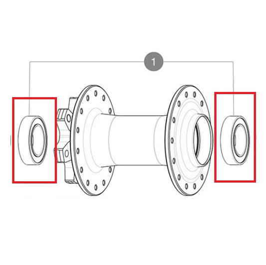Kit 2 Roulements Moyeu MAVIC 18x30x7mm