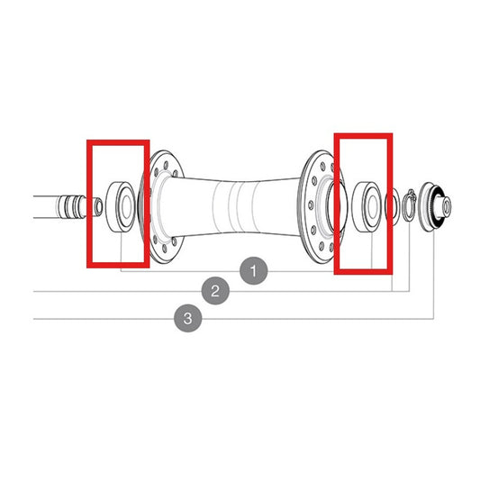 Kit 2 Roulements Moyeu MAVIC 10x22x6mm