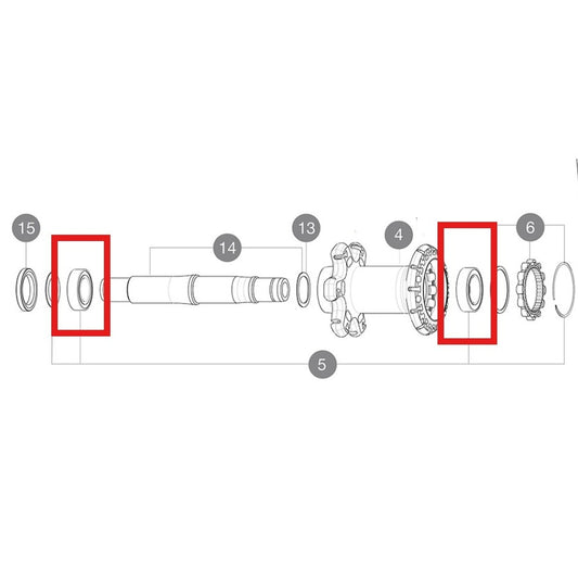 Kit 2 Roulements Moyeu Arrière MAVIC 15x26x7mm + 17x28x7mm pour Système ID360
