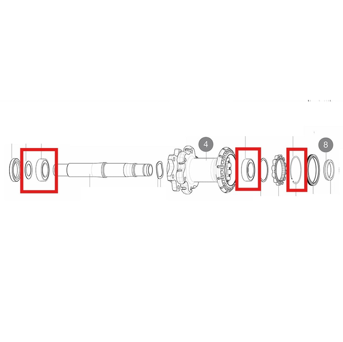 Kit 2 Roulements Moyeu Arrière MAVIC pour Système ID360 15x28x7mm (61902) + 17x28x7mm