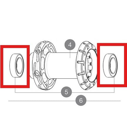 Kit 2 Roulements Moyeu Arrière MAVIC 17x28x7mm pour Système ID360