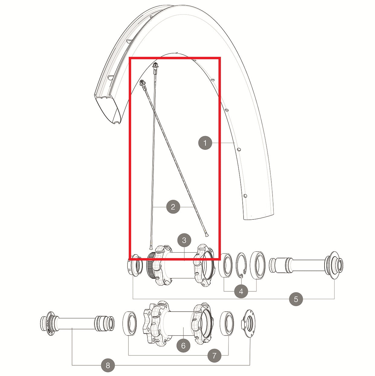 Kit 12 Rayons Av/Ar MAVIC COMETE PRO CARBON SL T UST / COSMIC PRO CARBON UST 253mm