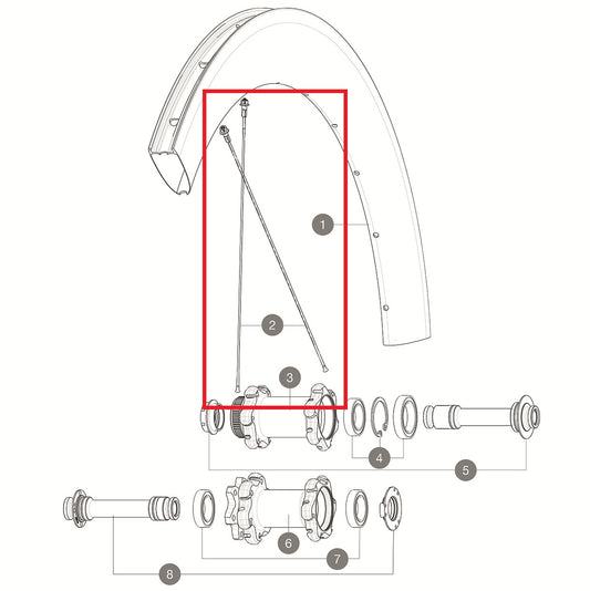 Kit 12 Rayons Av/Ar MAVIC COMETE PRO CARBON SL T UST / COSMIC PRO CARBON UST 253mm