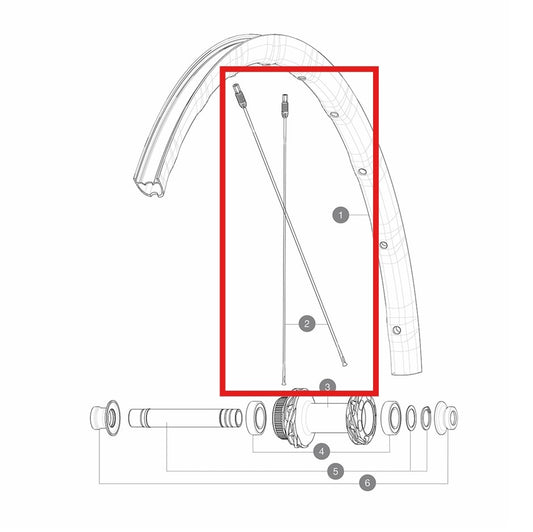 Kit 12 Rayons Av/Ar MAVIC KSYRIUM SL DISC AERO 294mm M7/7