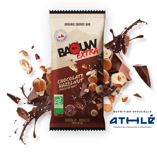 Barre Énergétique BAOUW BIO EXTRA Chocolat-Noisette (50g)